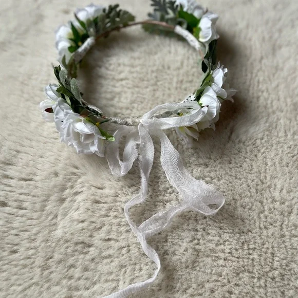 White Rose Flower Crown
